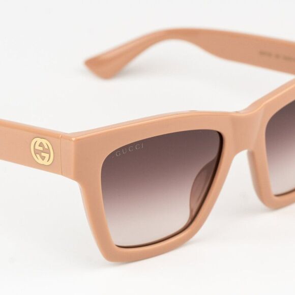 SALE! NEW Gucci GG1714S 005 Rose Pink Brown Gradient Women Square Sunglasses main image 11
